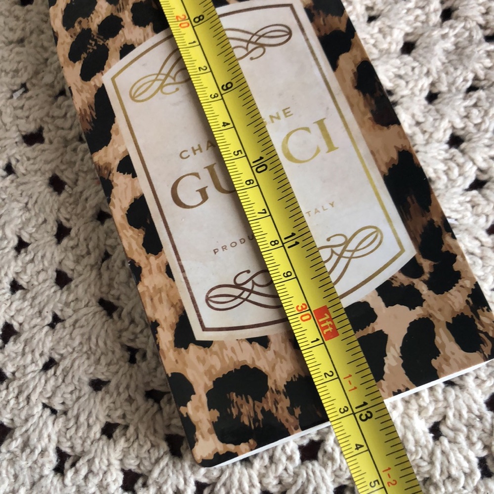 Gucci Gold and Black Leopard Champagne Bottle Wooden Home Decor - Picture 9 of 10